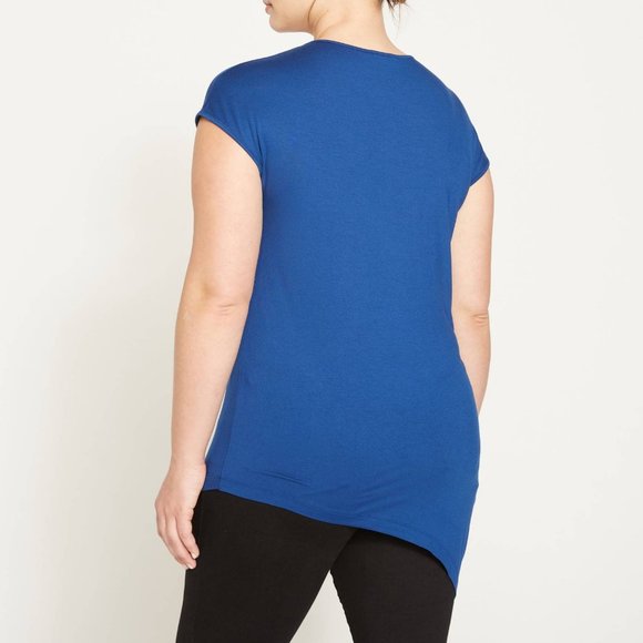 Universal Standard Liquid Crew Neck Genevette Top (Blue Pansy, 2XS) - Picture 6 of 6